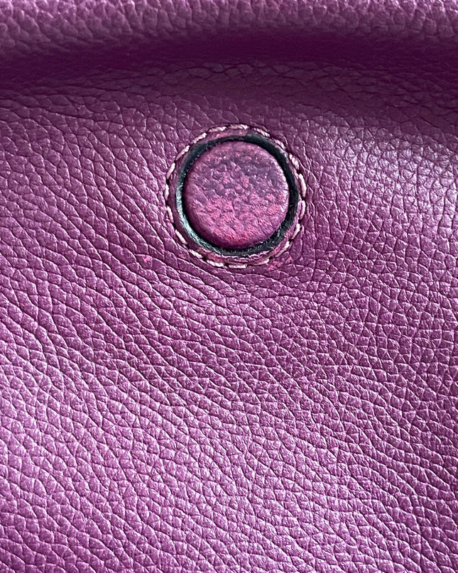 Preloved Authentic Marc Jacobs Interlock Saddle Bag in Plum