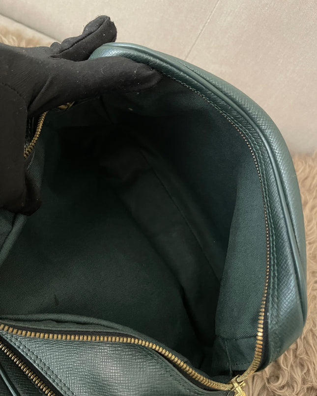 Preloved Authentic Louis Vuitton Green Taiga Leather Reporter PM Messenger Bag