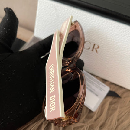 PRELOVED AUTHENTIC DiorPacific B2I Transparent Pink Butterfly Sunglasses