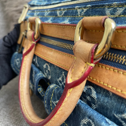 Preloved Authentic Louis Vuitton Neo Speedy Monogram Denim Handbag