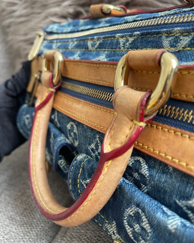 Preloved Authentic Louis Vuitton Neo Speedy Monogram Denim Handbag