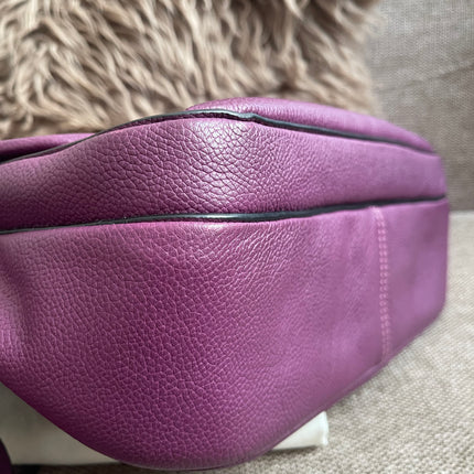 Preloved Authentic Marc Jacobs Interlock Saddle Bag in Plum