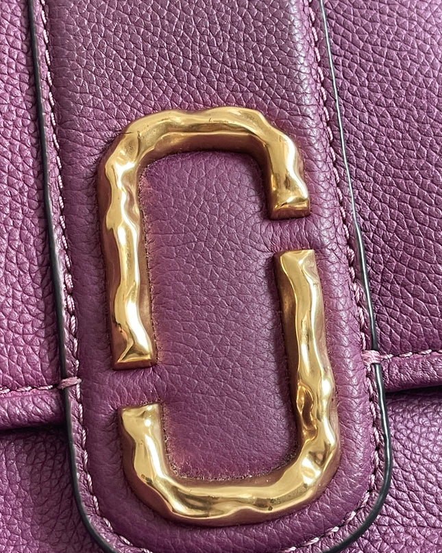 Preloved Authentic Marc Jacobs Interlock Saddle Bag in Plum