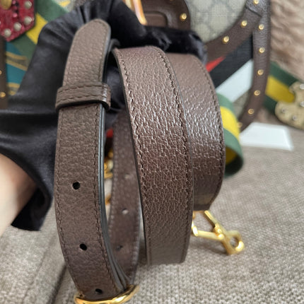 Preloved Authentic Gucci GG Supreme Canvas Leather and Python Medium Bamboo 1947 Top Handle Bag