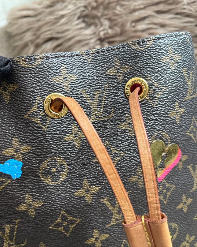 Preloved Authentic Louis Vuitton NéoNoé BB — Monogram Love Lock (Limited Edition)