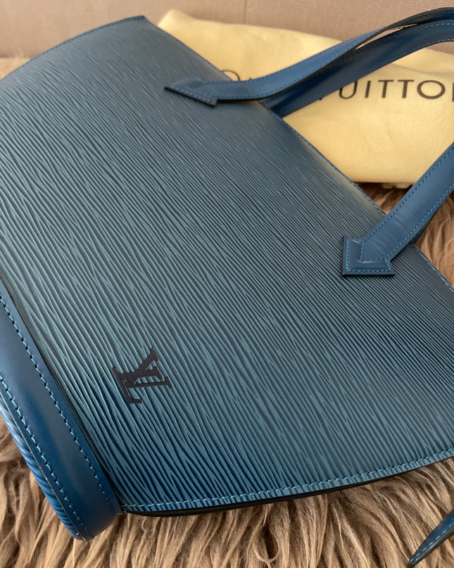 Preloved Authentic Louis Vuitton Saint Jacques bag in blue Epi leather