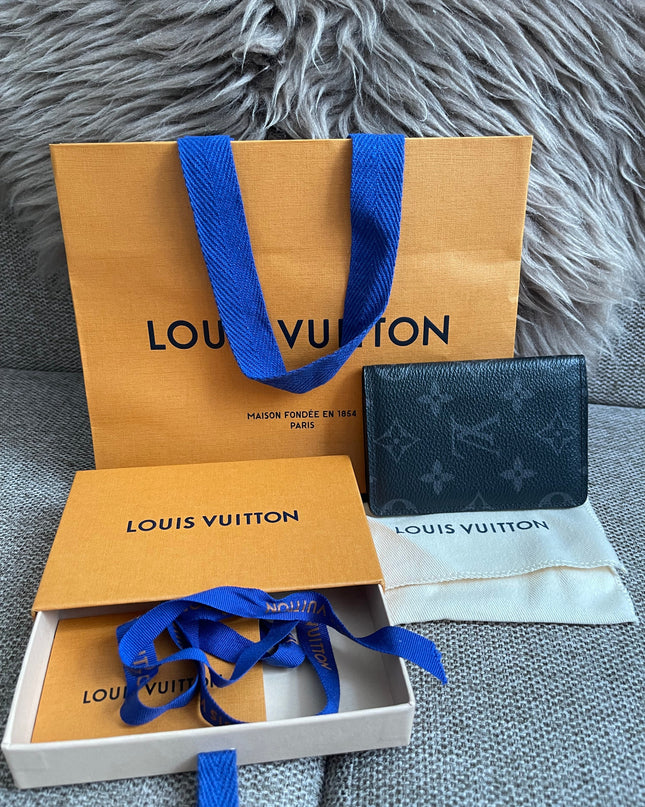 Preloved Authentic Louis Vuitton Slender Wallet in Monogram Eclipse