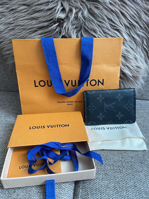 Preloved Authentic Louis Vuitton Slender Wallet in Monogram Eclipse