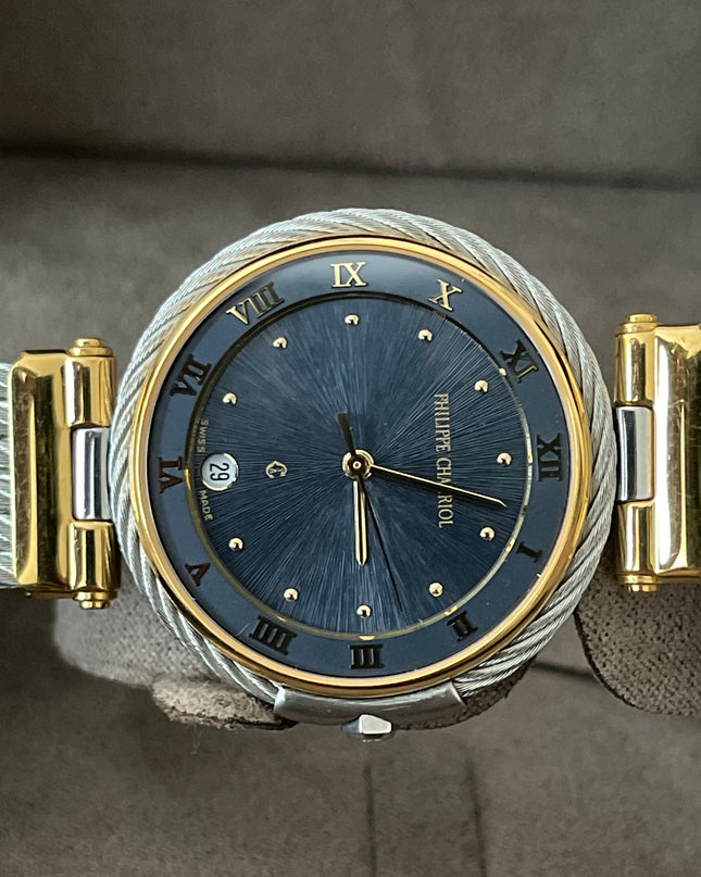 Preloved Authentic Philippe Charriol Blue Dial 27mm