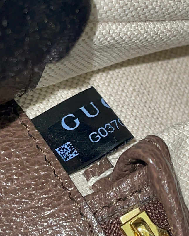 Preloved Authentic Gucci GG Supreme Canvas Leather and Python Medium Bamboo 1947 Top Handle Bag