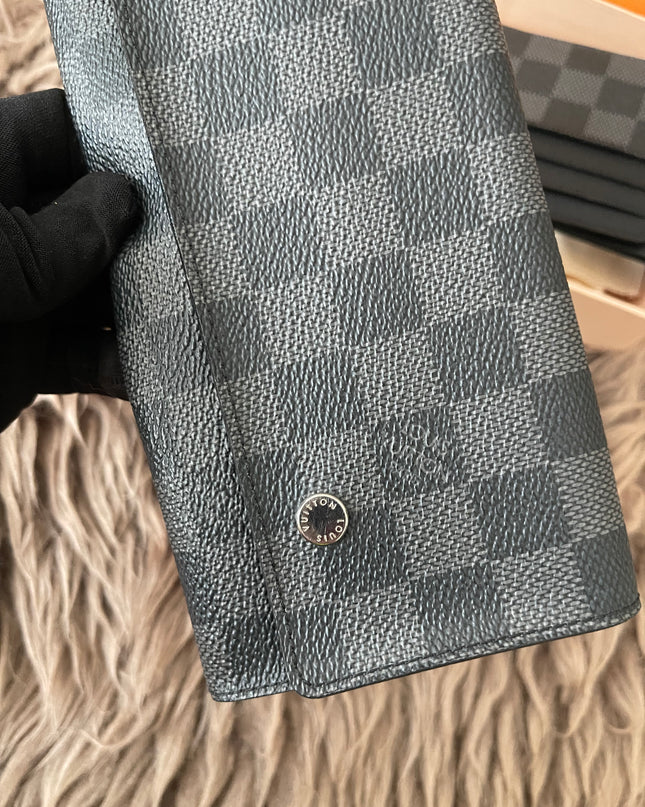 Preloved Authentic Rank A- Louis Vuitton Damier Graphite long wallet with removable insert
