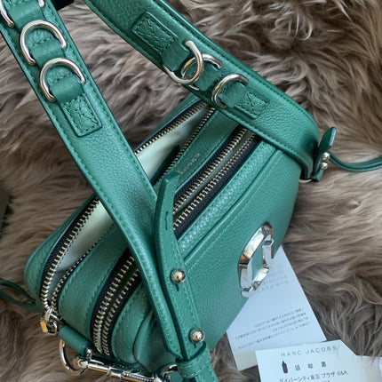 Marc Jacobs The Softshot 21 in cucumber green leather silver-tone hardware