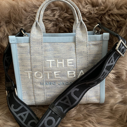 MARC JACOBS 
Canvas Small Summer Tote Bag Blue