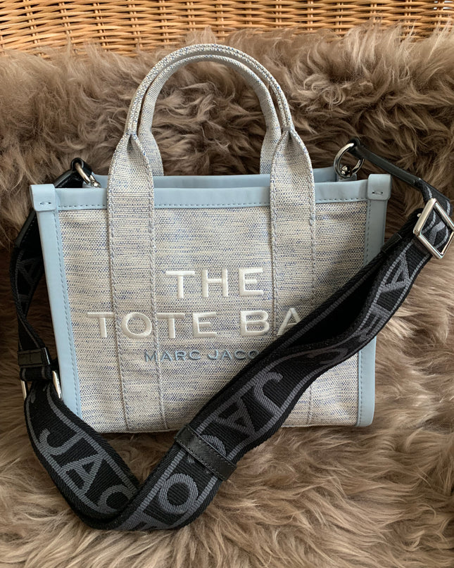 MARC JACOBS 
Canvas Small Summer Tote Bag Blue