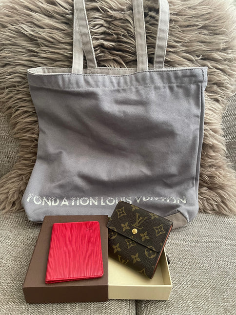 Preloved Authentic LV Bundle Tote, Epi Card Holder & Monogram Wallet