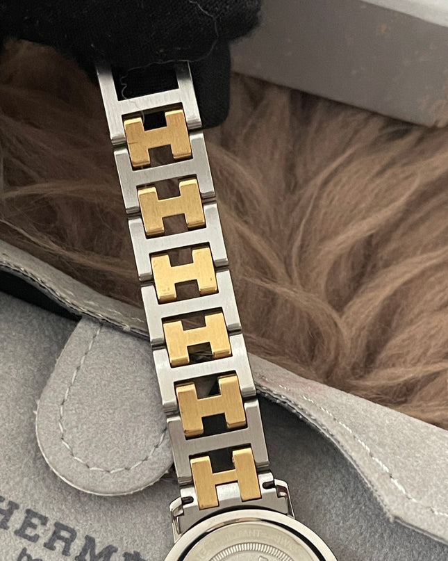 Preloved Authentic Hermès Clipper Watch (2-Tone)