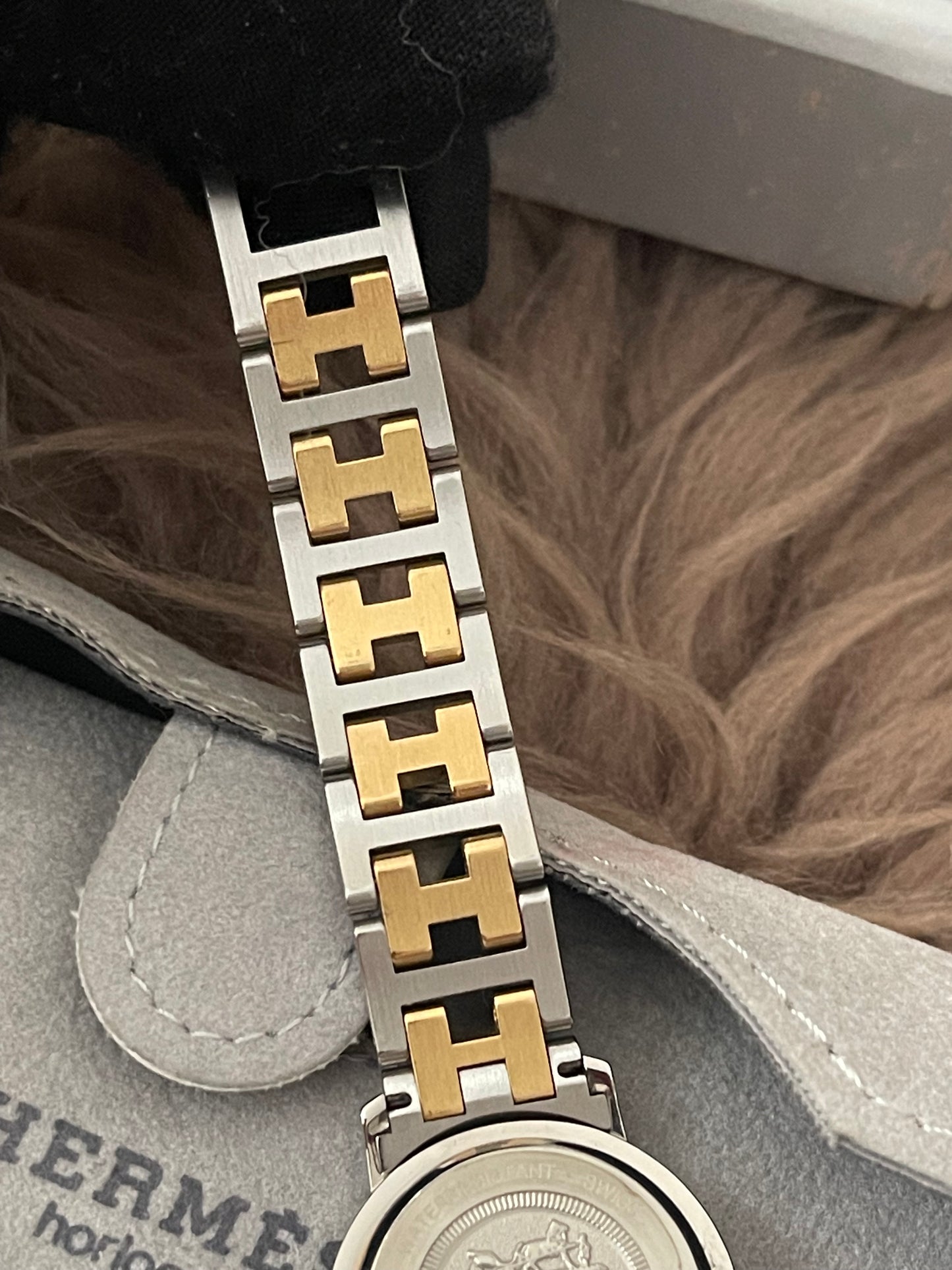 Preloved Authentic Hermès Clipper Watch (2-Tone)