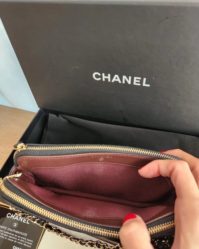 Preloved Authentic Chanel Wallet on Chain Crossbody Black Caviar