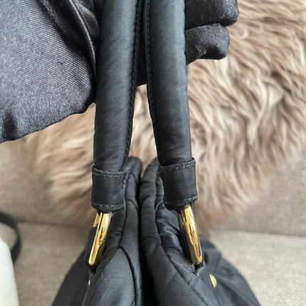Preloved Authentic Prada Quilted Nylon Tessuto Bomber Bag – Black