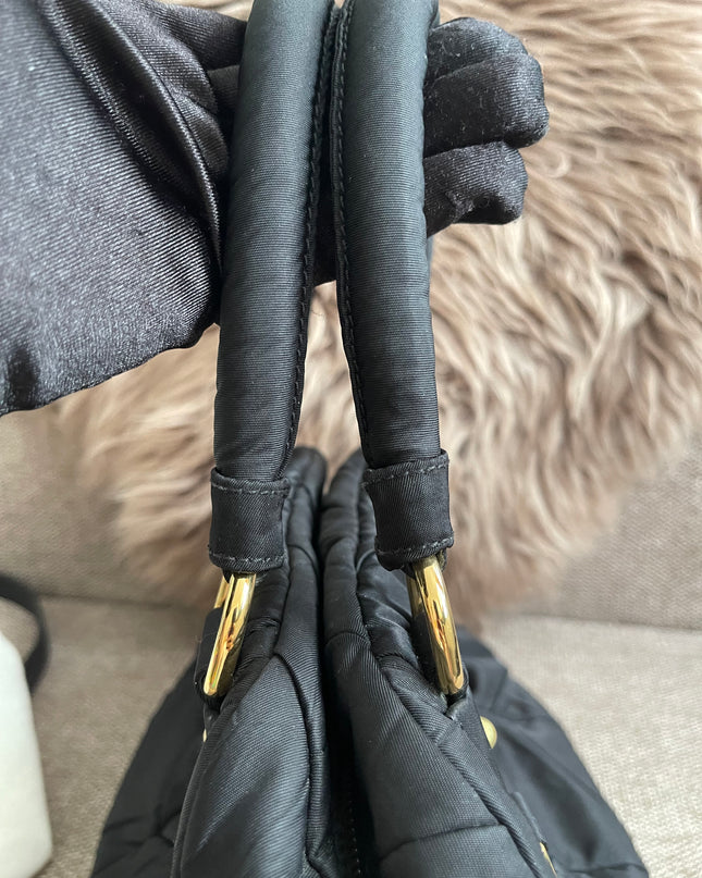 Preloved Authentic Prada Quilted Nylon Tessuto Bomber Bag – Black