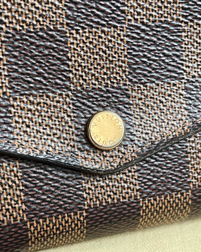 Preloved Authentic Louis Vuitton Sarah Wallet in Damier Ebene