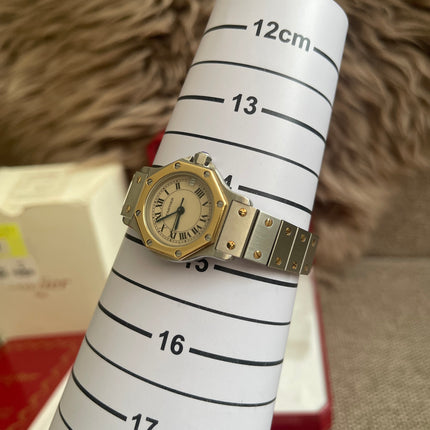 Preloved Authentic Cartier Santos Octagon — Two-Tone Steel & 18k Gold