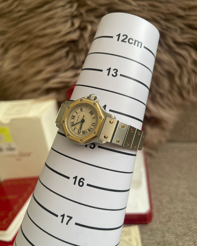 Preloved Authentic Cartier Santos Octagon — Two-Tone Steel & 18k Gold