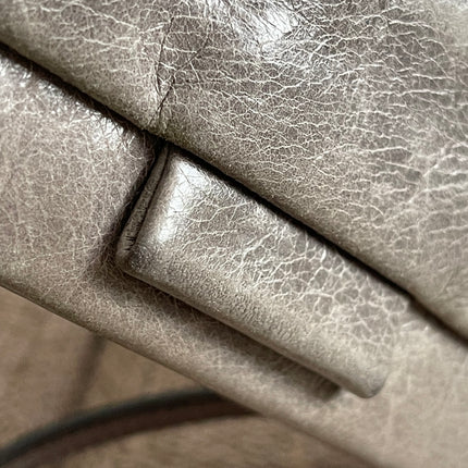 Preloved Autehntic Miu Miu Ruffle Crossbody Bag – Taupe