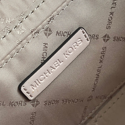 Preloved Authentic Michael Kors Jet Set MD Zip Tote Crossbody in Blush Pink MK Signature