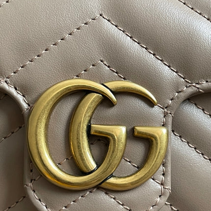 Preloved Authentic Gucci Mini GG Marmont Shoulder Bag in Matelassé Chevron Leather — Brand New