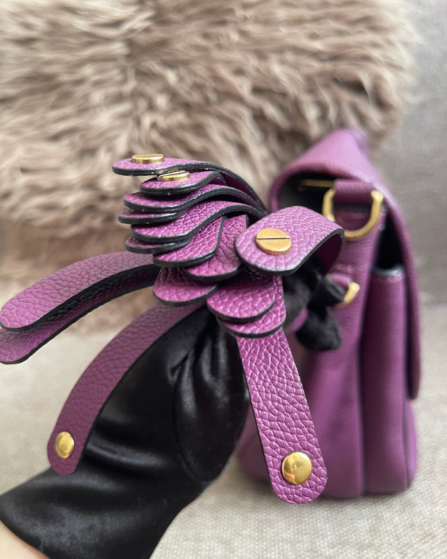 Preloved Authentic Marc Jacobs Interlock Saddle Bag in Plum