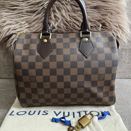 Louis Vuitton Speedy 25 Damier Ebene zipper detail