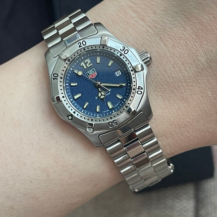 Preloved Authentic TAG Heuer Professional 200m Ladies Watch — Stainless Steel, Blue Dial