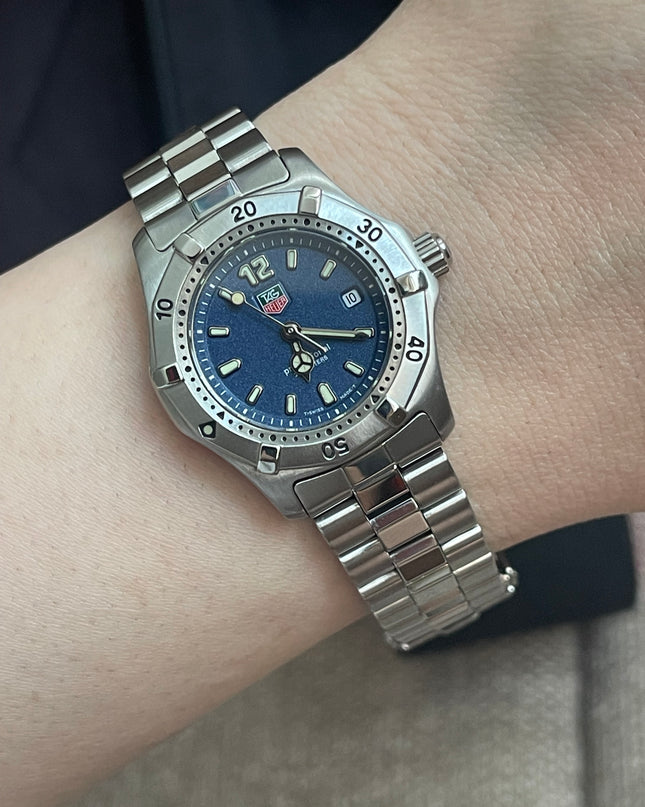 Preloved Authentic TAG Heuer Professional 200m Ladies Watch — Stainless Steel, Blue Dial