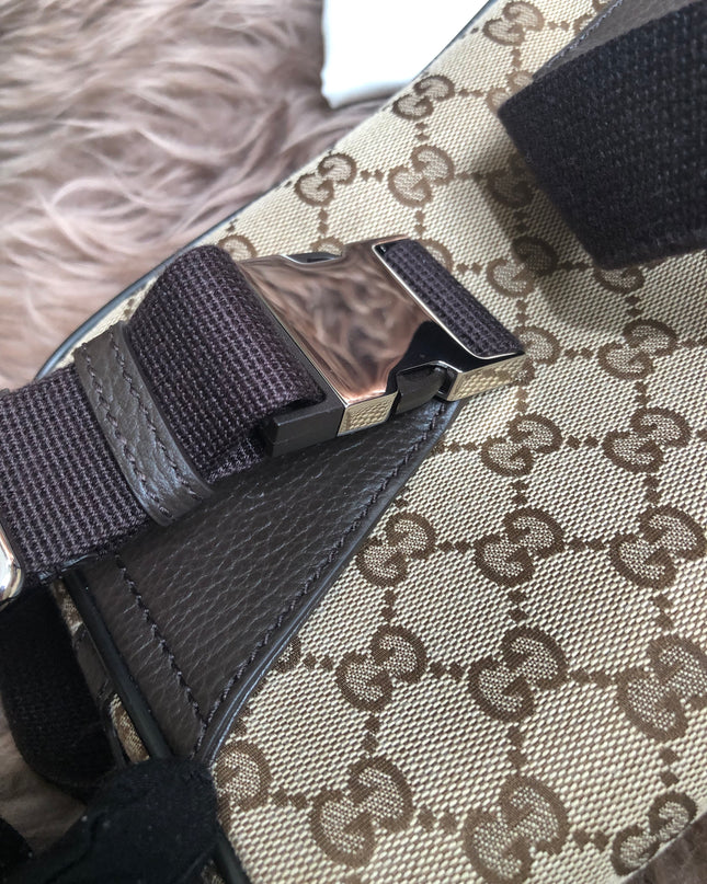 Preloved Gucci Waist Belt Bag GG Canvas