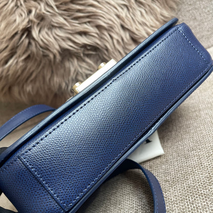 Preloved Authentic Furla Metropolis Small Shoulder Bag Navy Blue