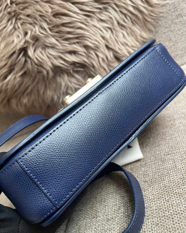 Preloved Authentic Furla Metropolis Small Shoulder Bag Navy Blue
