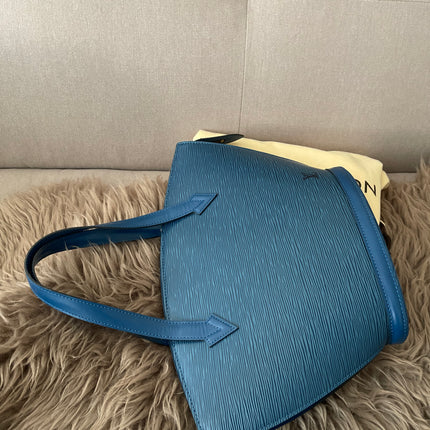 Preloved Authentic Louis Vuitton Saint Jacques bag in blue Epi leather