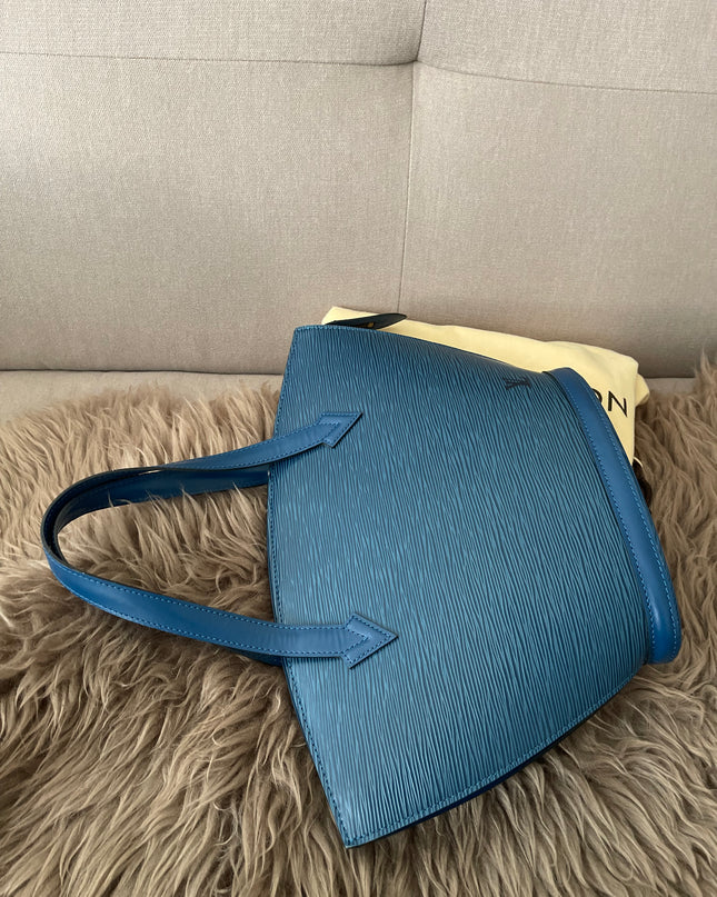 Preloved Authentic Louis Vuitton Saint Jacques bag in blue Epi leather