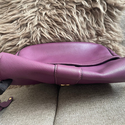 Preloved Authentic Marc Jacobs Interlock Saddle Bag in Plum
