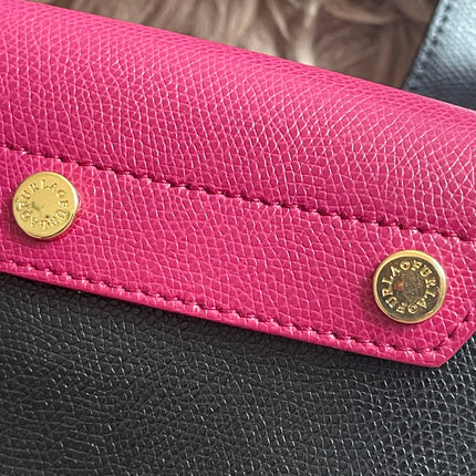 Preloved Authentic Furla Metropolis Mini Crossbody Bag Bicolor Black Fuchsia