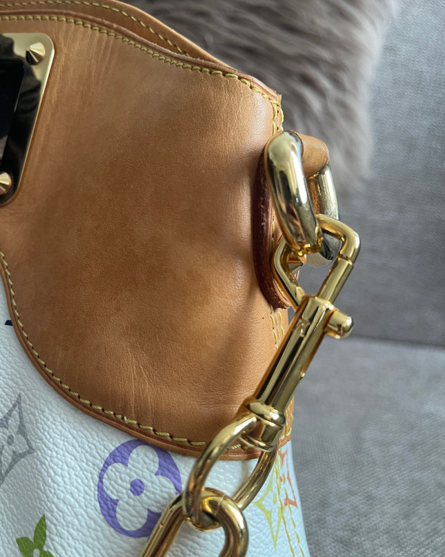 Preloved Authentic Louis Vuitton Monogram Multicolore Judy MM – White