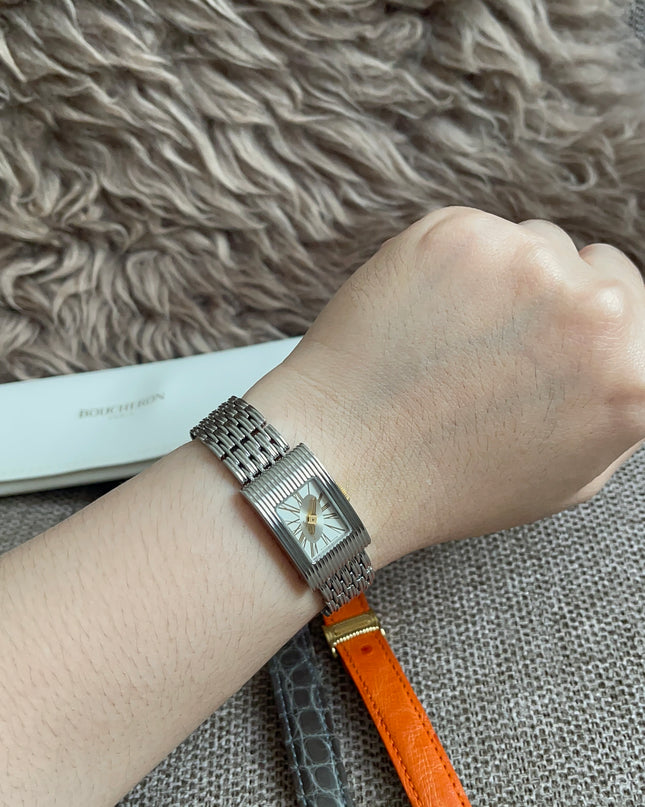 Preloved Authentic Boucheron Reflet Steel Watch with Interchangeable Straps