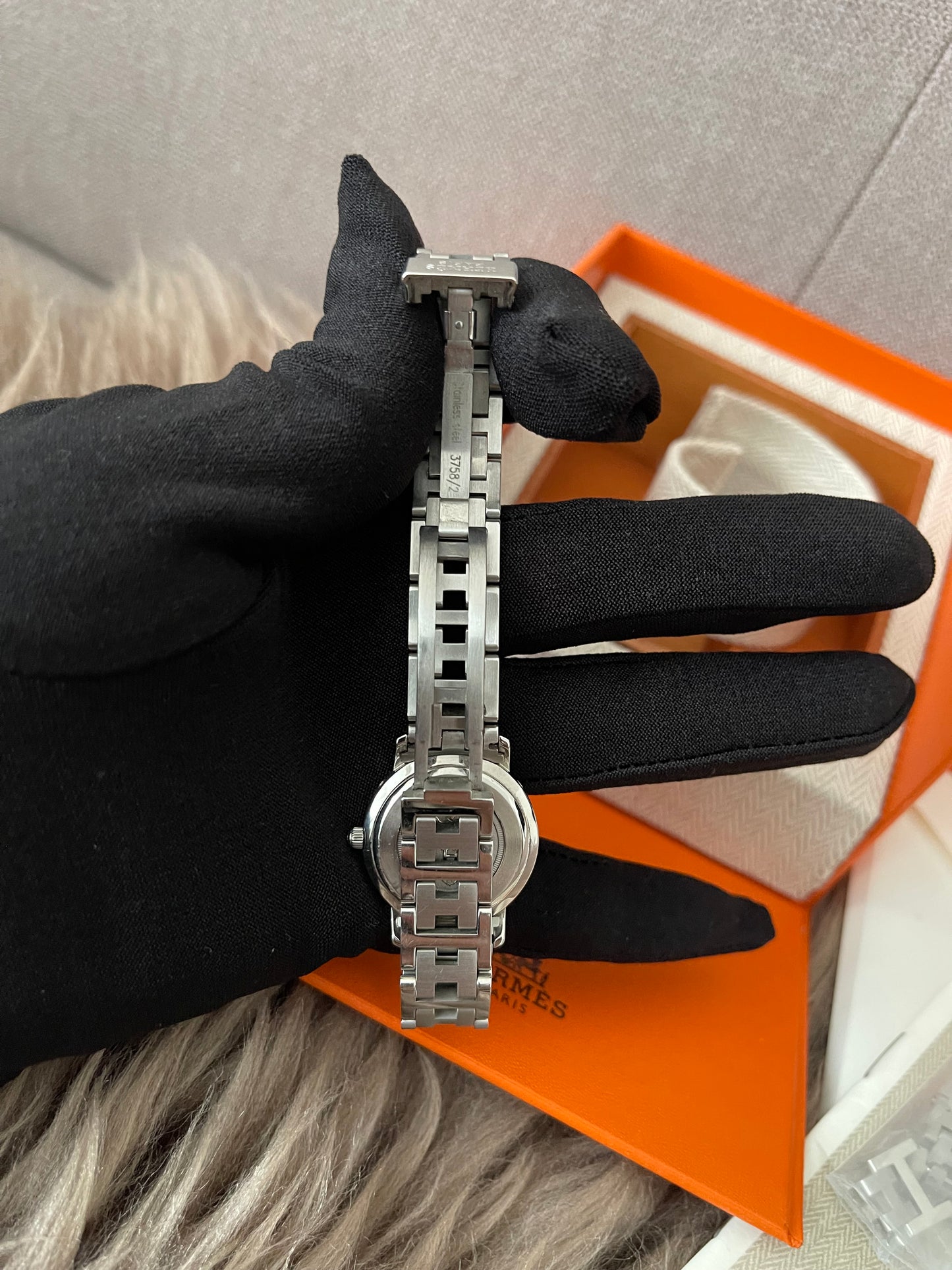Preloved Authentic Hermes Stainless Steel Clipper 24mm Watch