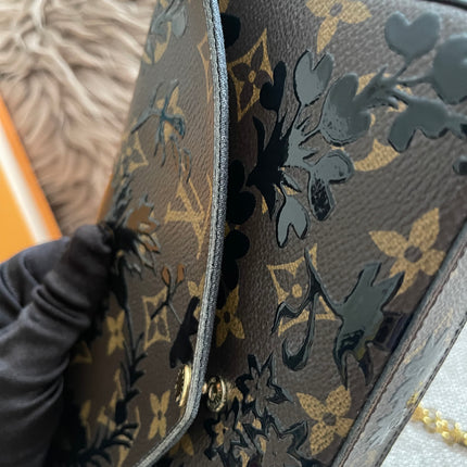 Preloved Authentic LV Félicie Pochette – Limited Edition Floral Jacquard Canvas