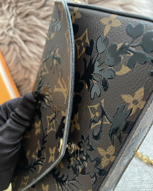 Preloved Authentic LV Félicie Pochette – Limited Edition Floral Jacquard Canvas