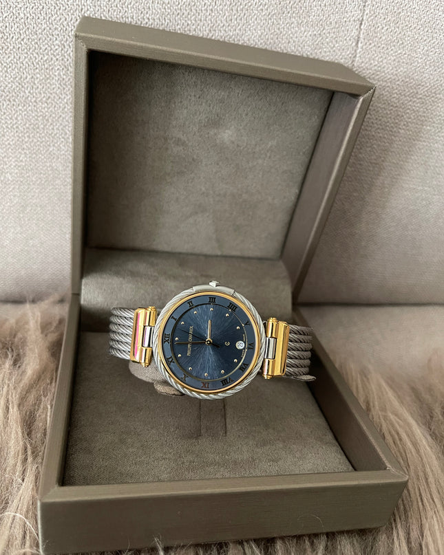 Preloved Authentic Philippe Charriol Blue Dial 27mm