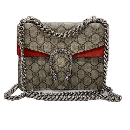 Preloved Authentic Gucci Red/Beige GG Supreme Mini Dionysus