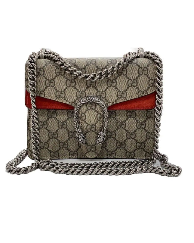 Preloved Authentic Gucci Red/Beige GG Supreme Mini Dionysus