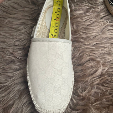 Authentic Preloved Gucci Cream Canvas Espadrilles for men sz 7.5